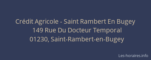 Crédit Agricole - Saint Rambert En Bugey