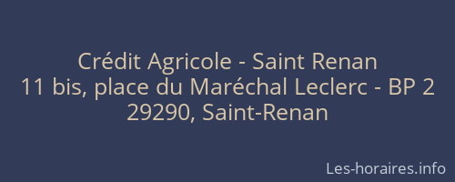 Crédit Agricole - Saint Renan