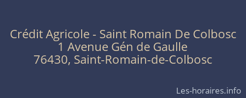 Crédit Agricole - Saint Romain De Colbosc