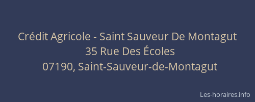 Crédit Agricole - Saint Sauveur De Montagut