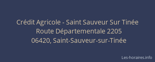 Crédit Agricole - Saint Sauveur Sur Tinée