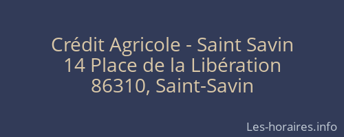 Crédit Agricole - Saint Savin
