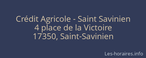 Crédit Agricole - Saint Savinien