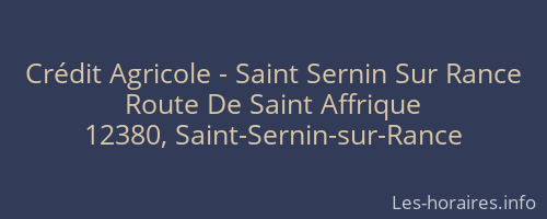 Crédit Agricole - Saint Sernin Sur Rance