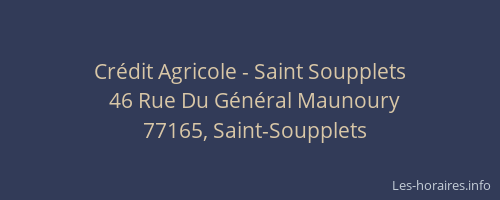 Crédit Agricole - Saint Soupplets