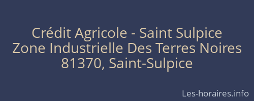 Crédit Agricole - Saint Sulpice