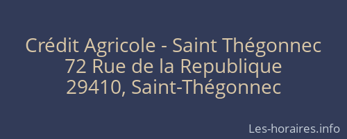 Crédit Agricole - Saint Thégonnec