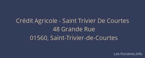 Crédit Agricole - Saint Trivier De Courtes