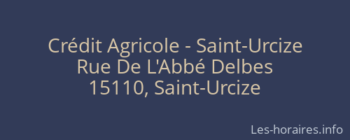 Crédit Agricole - Saint-Urcize