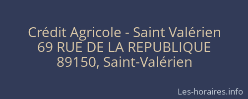 Crédit Agricole - Saint Valérien