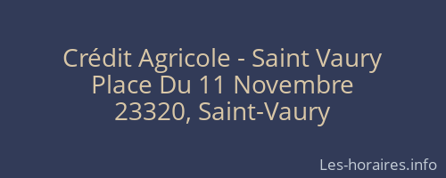 Crédit Agricole - Saint Vaury