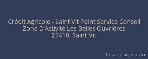 Crédit Agricole - Saint Vit Point Service Conseil
