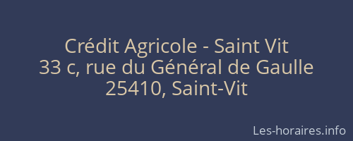 Crédit Agricole - Saint Vit