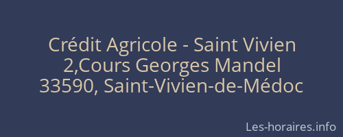 Crédit Agricole - Saint Vivien
