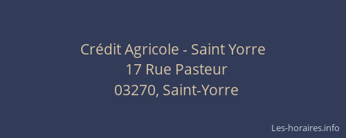 Crédit Agricole - Saint Yorre