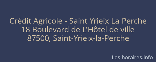 Crédit Agricole - Saint Yrieix La Perche