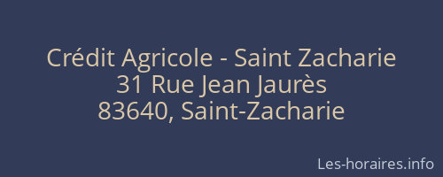 Crédit Agricole - Saint Zacharie