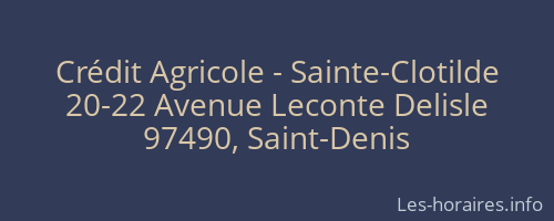Crédit Agricole - Sainte-Clotilde