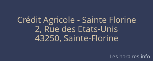 Crédit Agricole - Sainte Florine