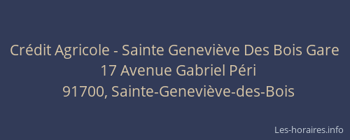 Crédit Agricole - Sainte Geneviève Des Bois Gare