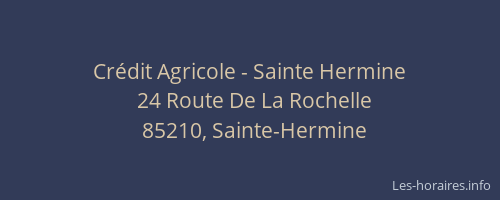 Crédit Agricole - Sainte Hermine