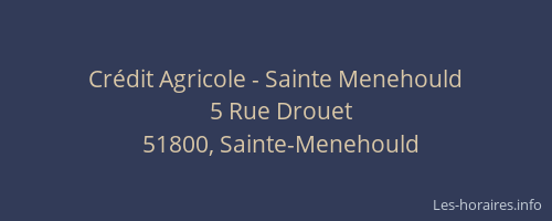 Crédit Agricole - Sainte Menehould