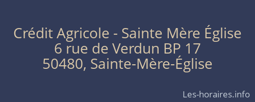 Crédit Agricole - Sainte Mère Église