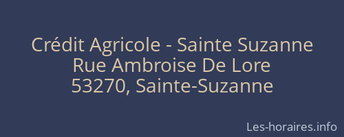 Crédit Agricole - Sainte Suzanne