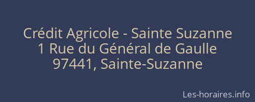 Crédit Agricole - Sainte Suzanne