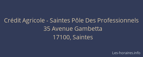 Crédit Agricole - Saintes Pôle Des Professionnels