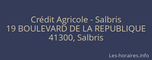 Crédit Agricole - Salbris