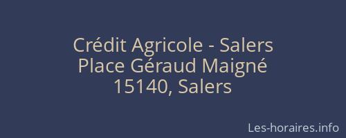 Crédit Agricole - Salers