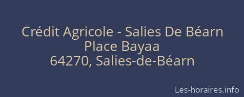 Crédit Agricole - Salies De Béarn