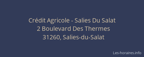 Crédit Agricole - Salies Du Salat