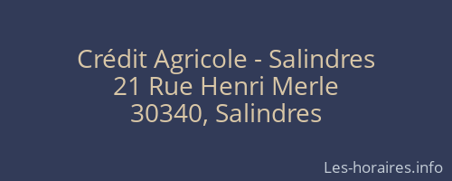 Crédit Agricole - Salindres