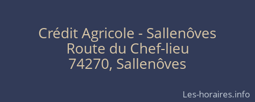 Crédit Agricole - Sallenôves