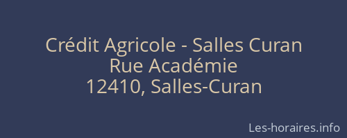 Crédit Agricole - Salles Curan