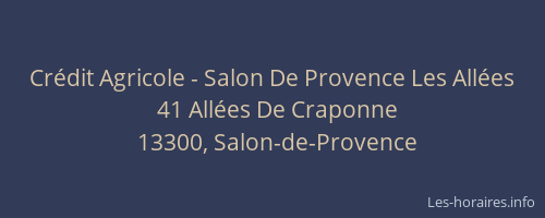 Crédit Agricole - Salon De Provence Les Allées