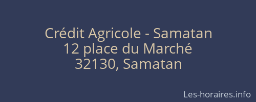 Crédit Agricole - Samatan