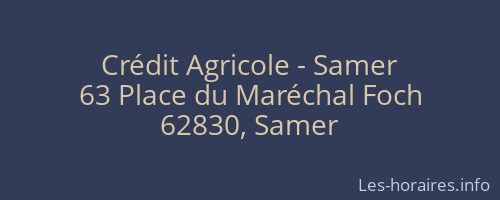 Crédit Agricole - Samer