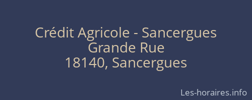 Crédit Agricole - Sancergues