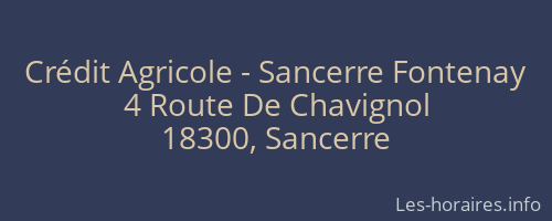 Crédit Agricole - Sancerre Fontenay