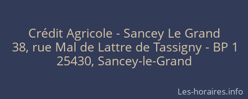 Crédit Agricole - Sancey Le Grand
