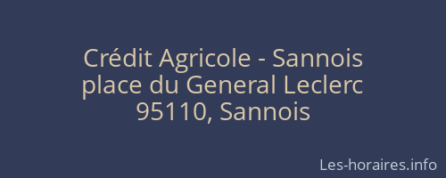 Crédit Agricole - Sannois
