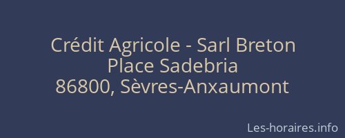 Crédit Agricole - Sarl Breton