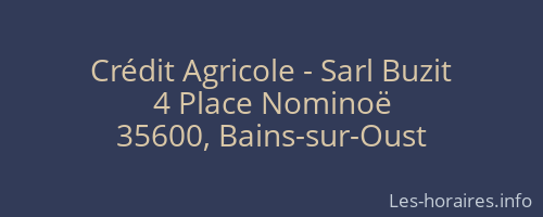 Crédit Agricole - Sarl Buzit