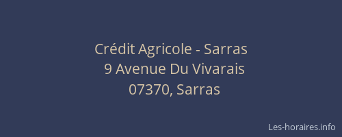 Crédit Agricole - Sarras