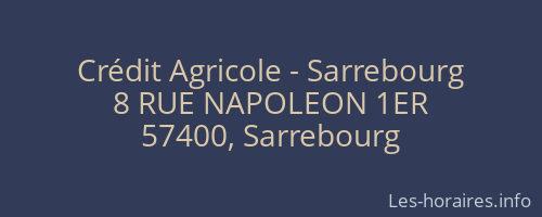 Crédit Agricole - Sarrebourg