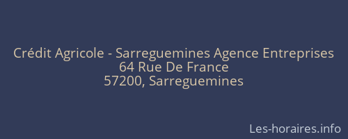 Crédit Agricole - Sarreguemines Agence Entreprises