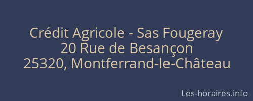 Crédit Agricole - Sas Fougeray